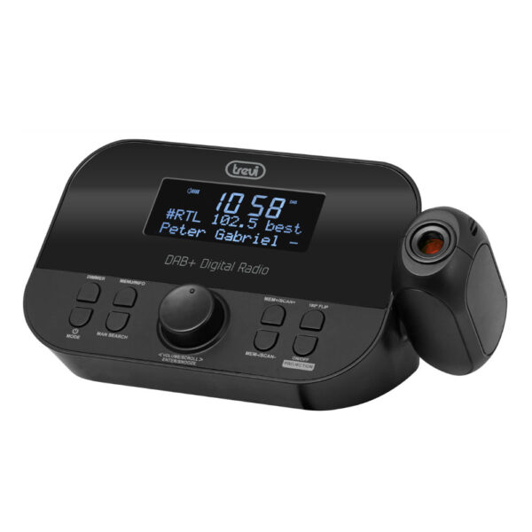 Rádio Despertador FM com Projector RC 85D8 - Preto