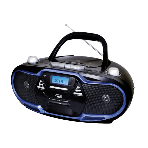 Rádio Boombox com Cassete, CD, USB e FM