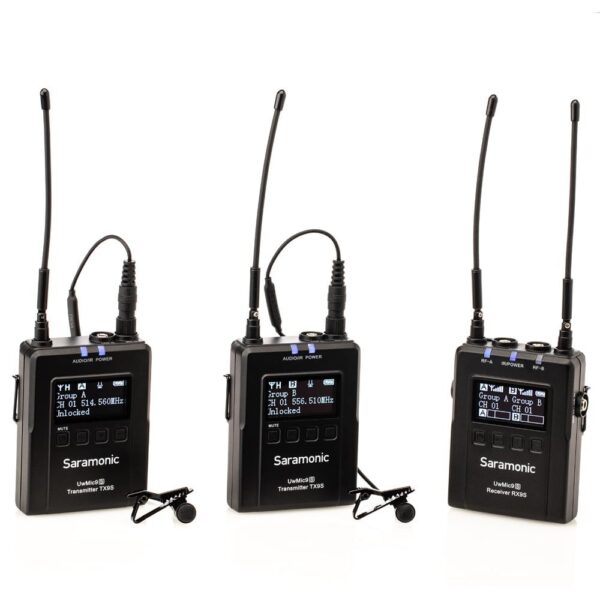 Kit de 2 Microfones Lapela UHF