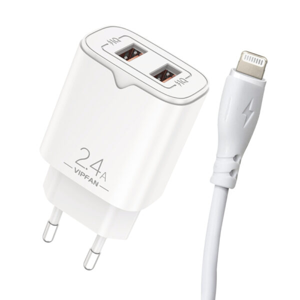 Alimentador AC230V/DC5V USB Quick Charge 3.0 Cabo Lightning